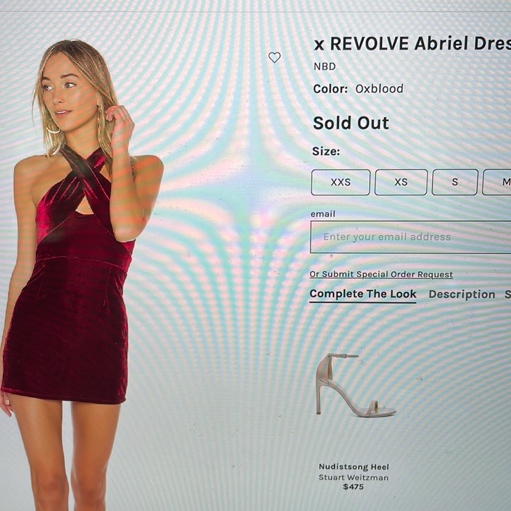 Nbd abriel oxblood velvet mini dress in xs
